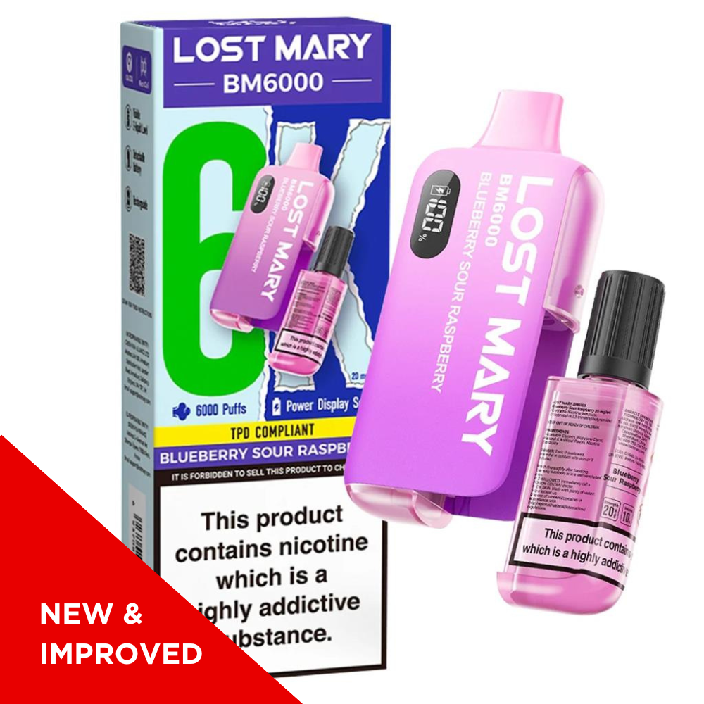Lost Mary: BM6000 Blue Sour Raspberry 20mg